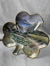 Irish Blessing ShamrockPlate Gold Scoffield Heirloom Franklin Plate No: 6515 picture