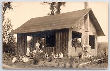 Thetford Vermont~Girl Scout Farnsworth Camp Hanoum Log Cabin c1911 RPPC picture