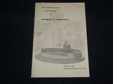 1951 GEORGE JOHNSON MEMORIAL STATUE UNVEILING CEREMONY PROGRAM - J 8628 picture