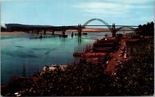 Postcard Waterfront & Yaquina Bay Bridge Newport Oregon [aa] picture