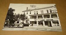 RPPC Vergennes Inn Vermont Clarks Hardware Store Early Cars Postcard picture