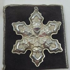 Vintage Sterling Silver Gorham 1975 Christmas Snowflake Ornament in Orig. Pkg picture