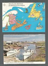 Canada Postcards. 8 Cards.  4x6.  Nova Scotia.  Halifax.  Map Atlantic Provinces picture