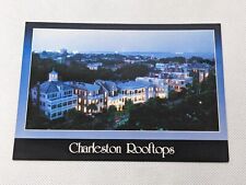 Postcard Charleston South Carolina Rooftops at Night Aerial picture