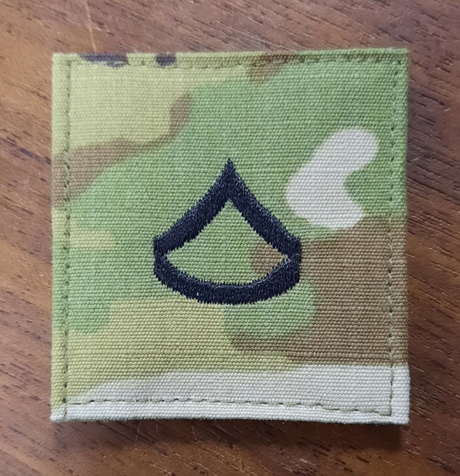 US Army OCP Rank E-3 PFC Patch w/ Hook Fastener Uniform Ready Made in USA