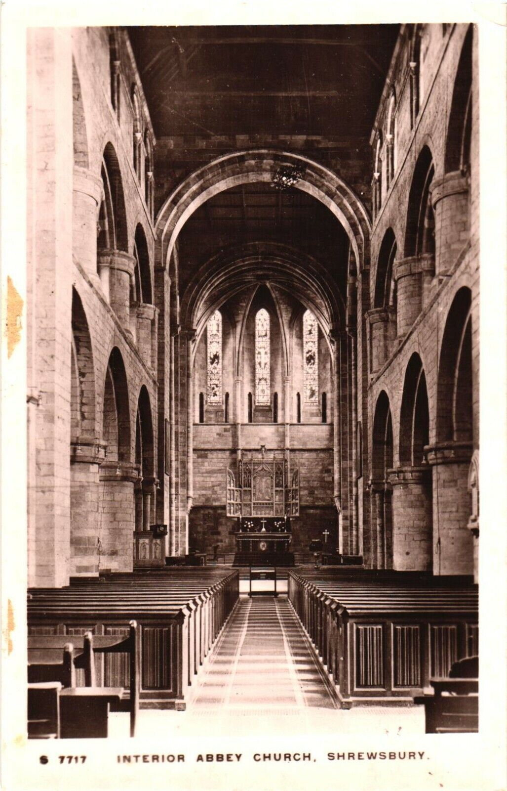 Interior of Shrewsbury Abbey Church, Shrewsbury, England Postcard