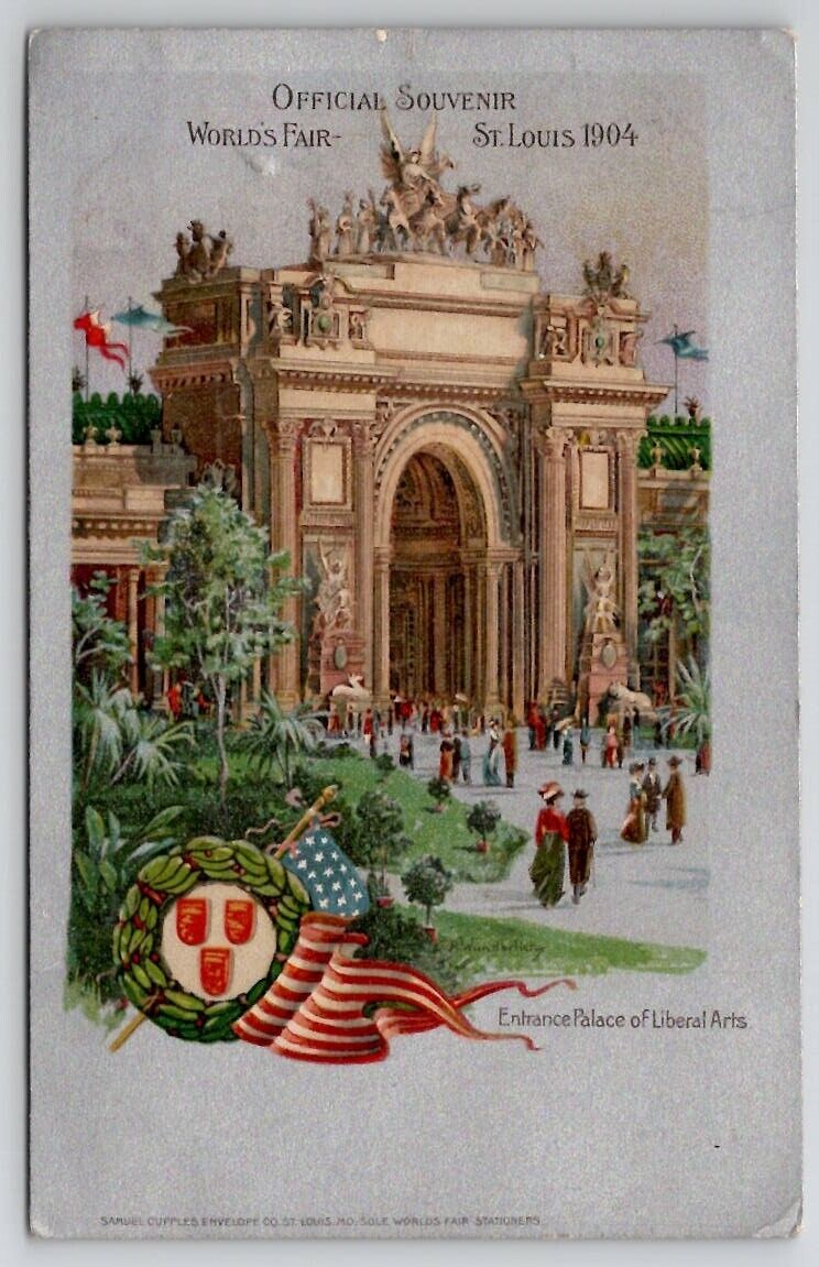 1904 Official Souvenir World\'s Fair St Louis Palace of Liberal Arts Postcard C22