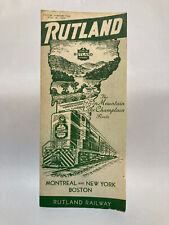 Rutland Railway Time Tables Schedule 1953 Train Green Mountain Lake Champlain picture