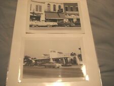 Lot 2 Vintage Photos 1954 Princeton & Downers Grove Illinois Buildings Cars picture