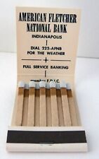 AMERICAN FLETCHER NATIONAL BANK Matchbook Indianapolis, Indiana Unused Vintage picture