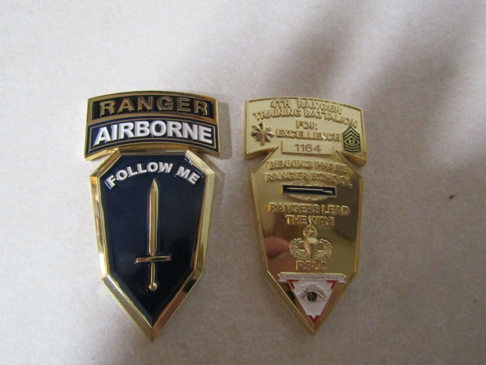 CHALLENGE COIN 4TH RANGER TRAINING BN BENNING PHASE AIRBORNE AWESOME FIND RARE
