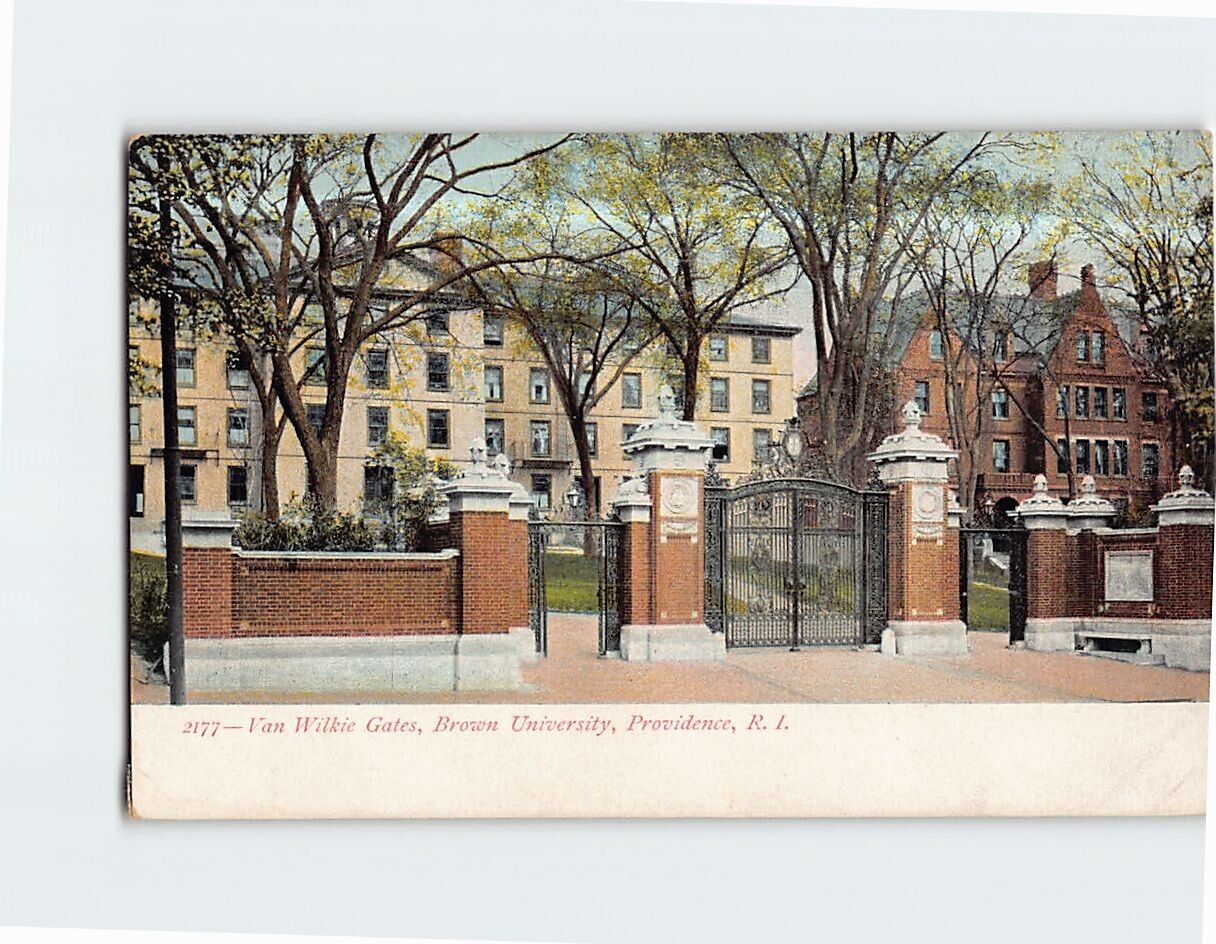 Postcard Van Wilkie Gates Brown University Providence Rhode Island USA