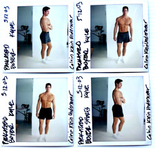 VINTAGE 4 POLAROIDS CALVIN KLEIN UNDERWEAR '03 MALE BOXER SHORTS on KYLE CARLSON picture