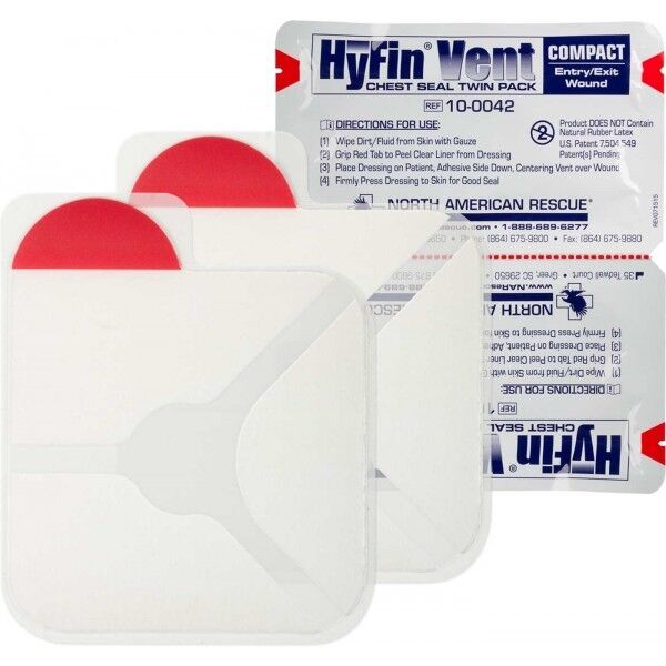 Genuine NAR HyFin Vent Compact Chest Seal Twin Pack