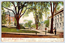 Postcard 1906 State Street Springfield Mass. Street Scene A7 picture