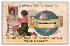 Postcard MO Brownington Missouri Children Greetings Globe c1910s P22 picture