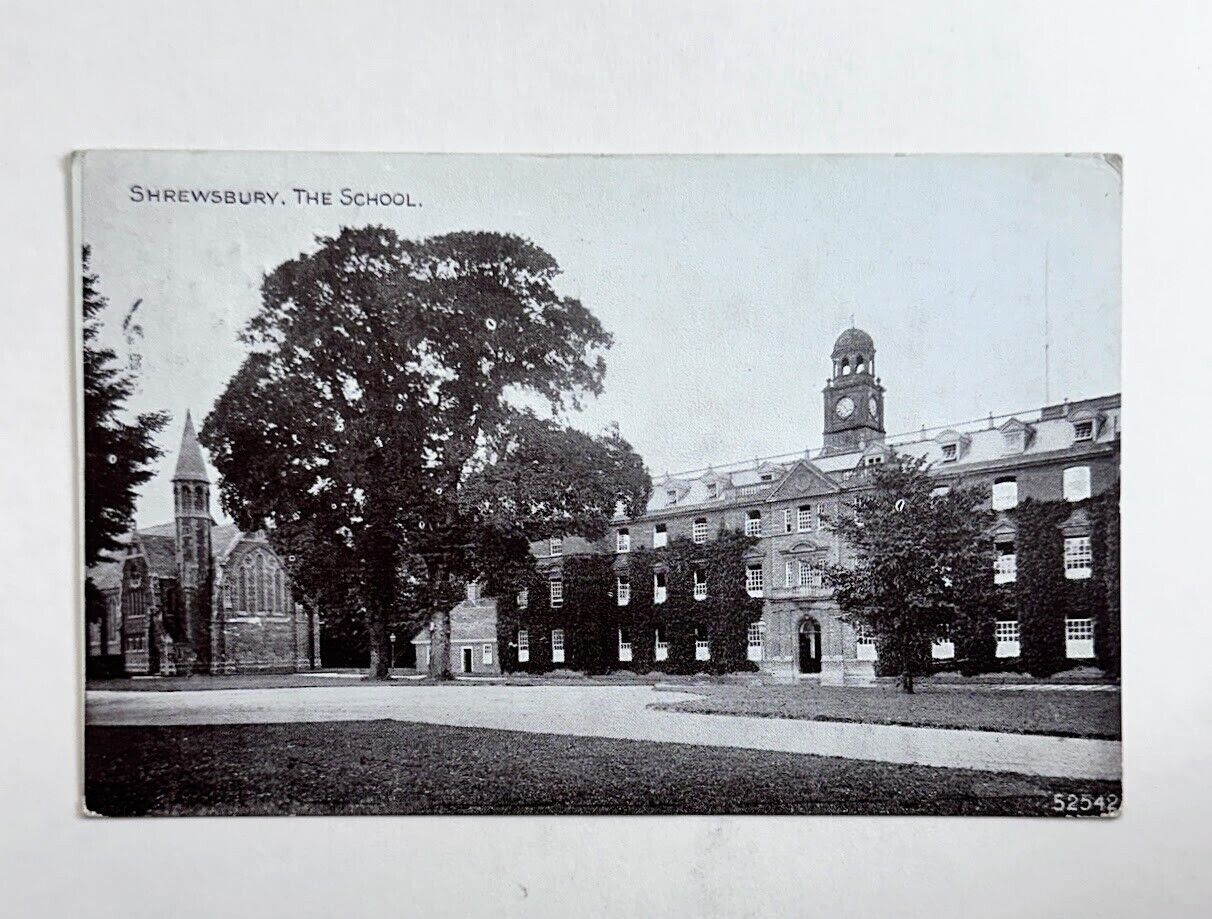 Shrewsbury School Vintage Postcard, British Educational Institution Early 20th C