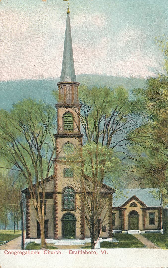 BRATTLEBORO VT - Congregational Church - udb (pre 1908)
