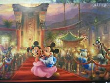 Thomas Kinkade  Postcard Studio Disney Mickey & Minnie Adventure Hollywood  picture