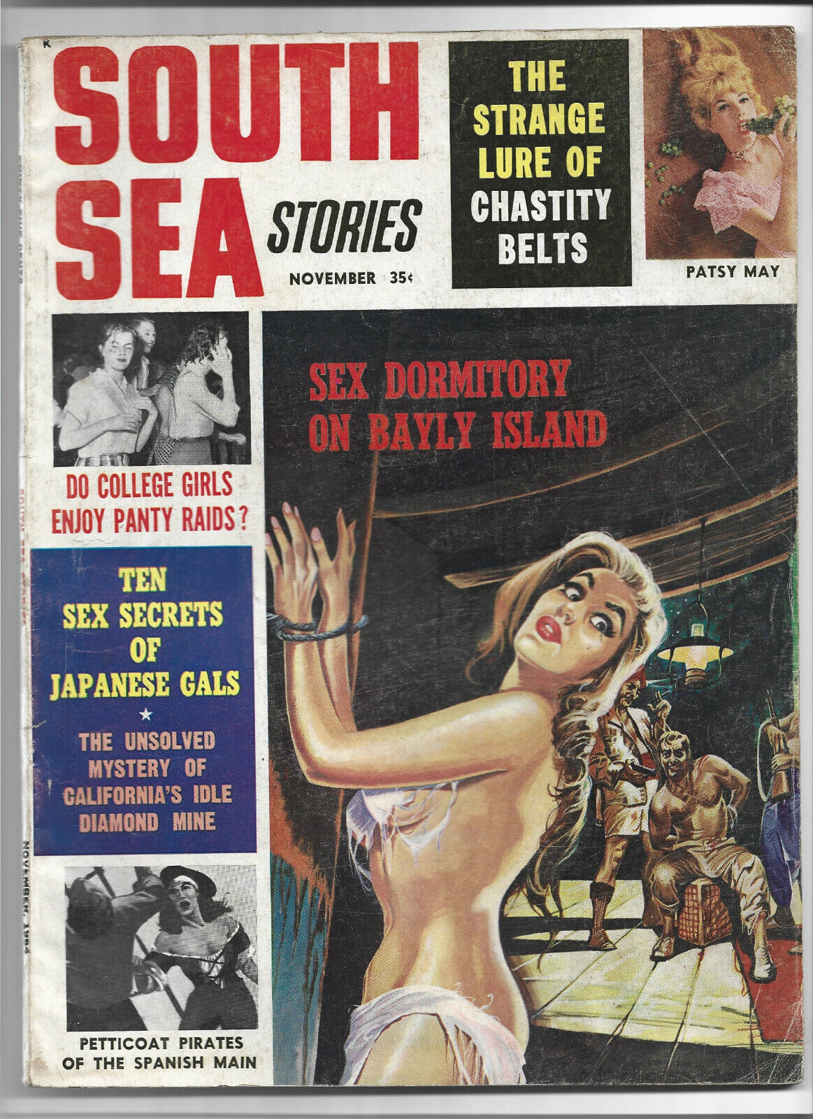 South Sea Stories Magazine November 1964 Bondage Torture Action Pulp GGA