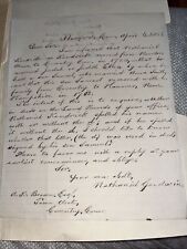 1855 Hartford Genealogist Letter to Coventry CT Town Clerk on Nathaniel Kendrick picture