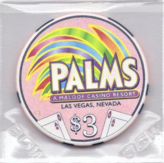 $3 Las Vegas Palms Casino Texas Holdem 2005 Poker Room Chip As Pictured