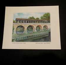 Original Water Color Painting of a Covered Bridge in China by Evan B. Douple picture