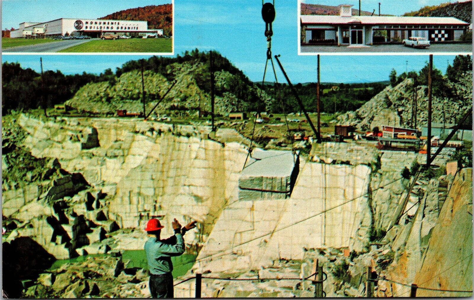 Vtg Barre Vermont VT Rock of Ages Granite Quarry Postcard
