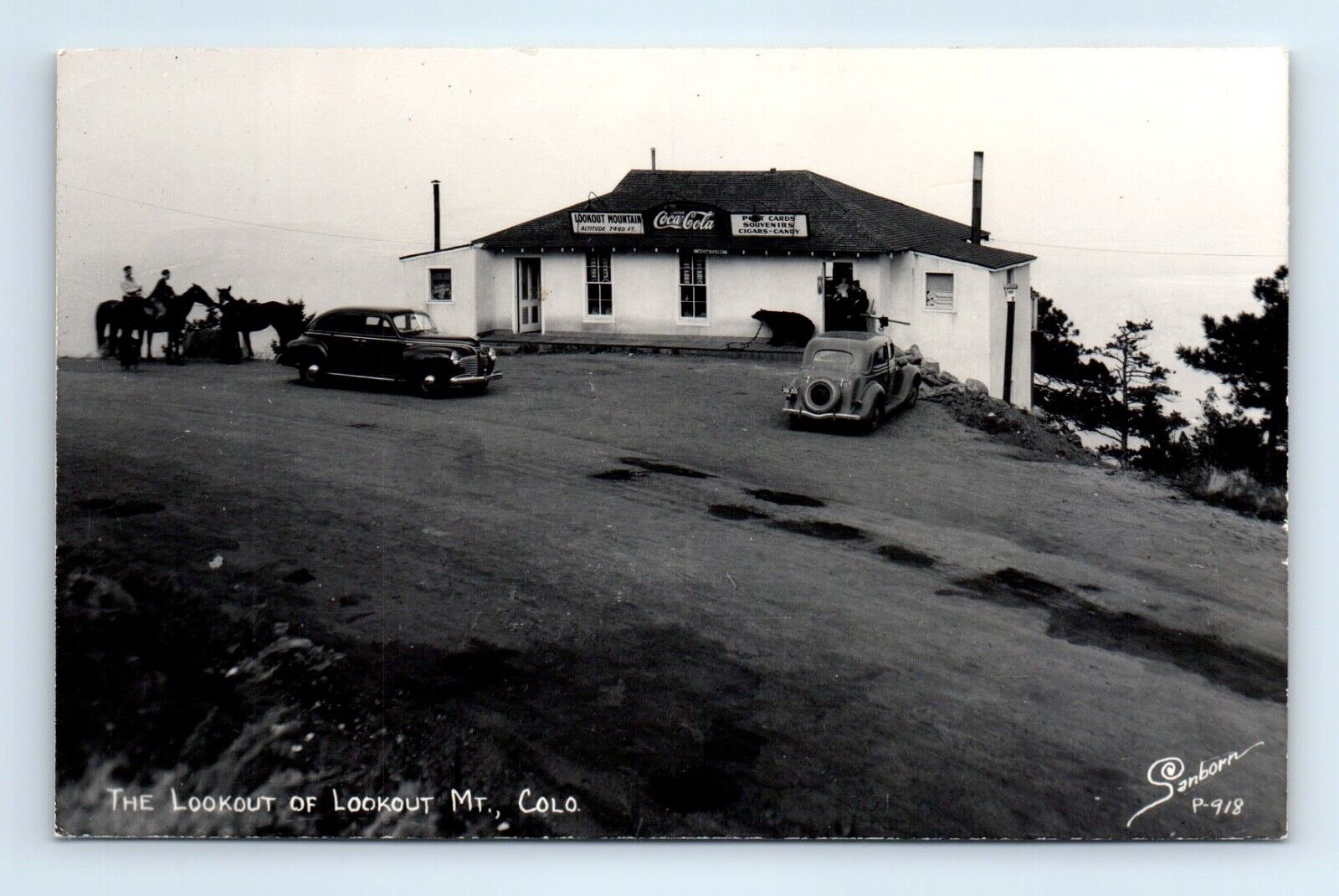 RPPC Lookout Mt, CO Postcard - The Lookout of Lookout Mt - Sanborn Photo
