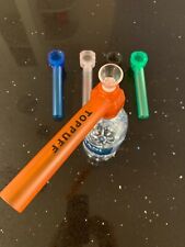 Orange Top Puff Portable Hookah Screw on Bottle Converter Water Glass Bong Pipes picture