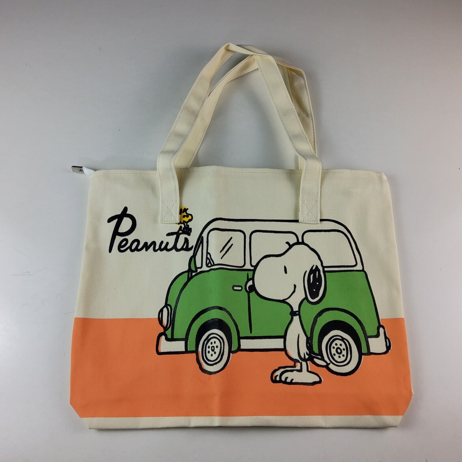Peanuts Snoopy Woodstock VW Bus Zipper Tote Bag