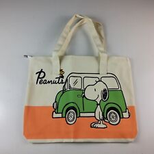 Peanuts Snoopy Woodstock VW Bus Zipper Tote Bag picture