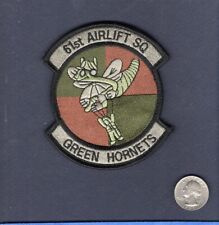 61st AS Green Hornets USAF C-130 Hercules Airlift Squadron Patch +V picture