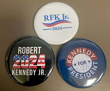 Robert F. Kennedy jr. President 2024 Pinback Buttons 3 Pack RFK Political 2.25