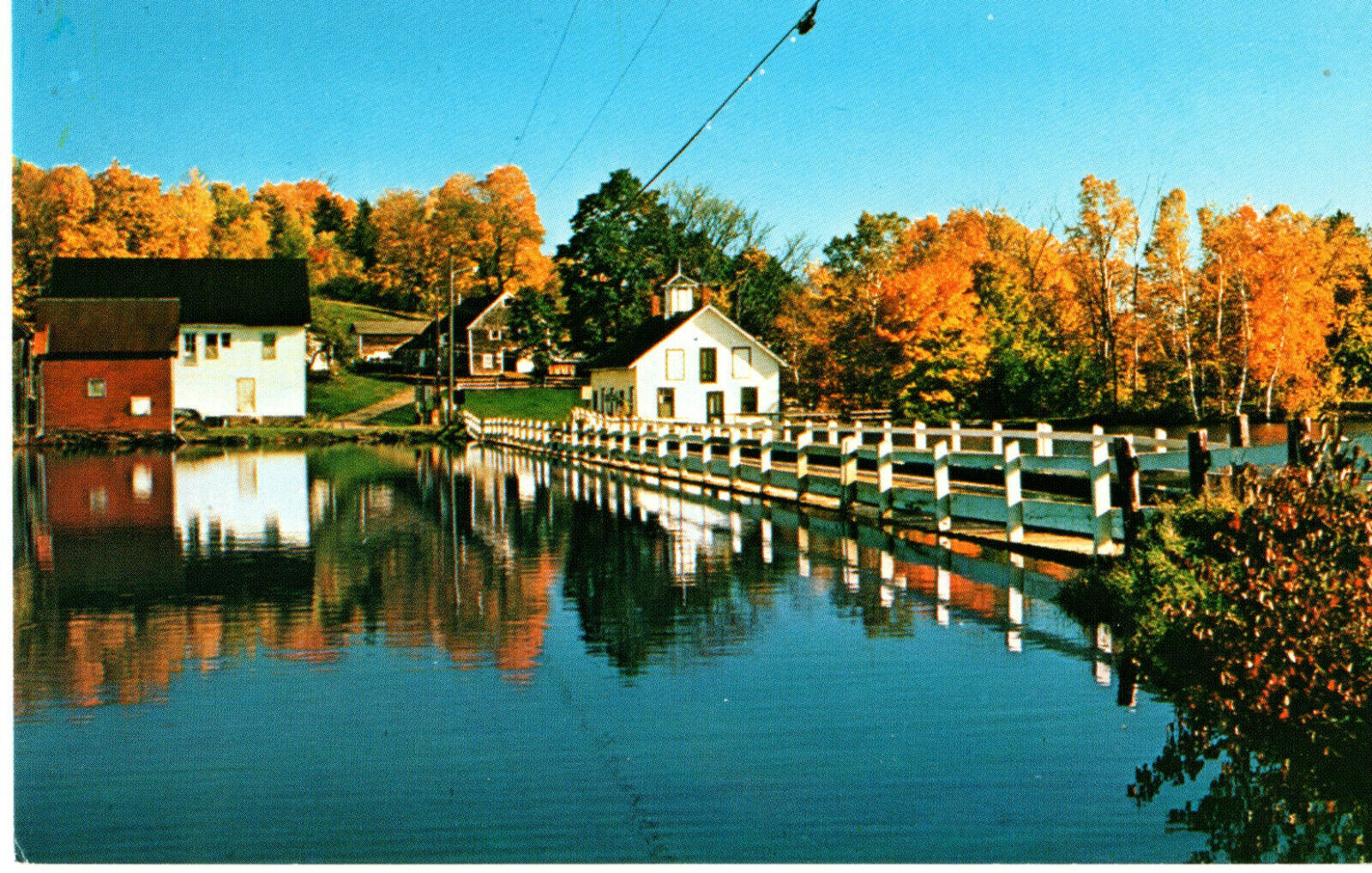 Floating Bridge, Scenic Brookfield, VT Postcard