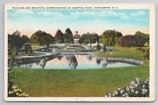 1915-30 Postcard Pavilion & Beautiful Surroundings In Hampton Park Charleston SC picture