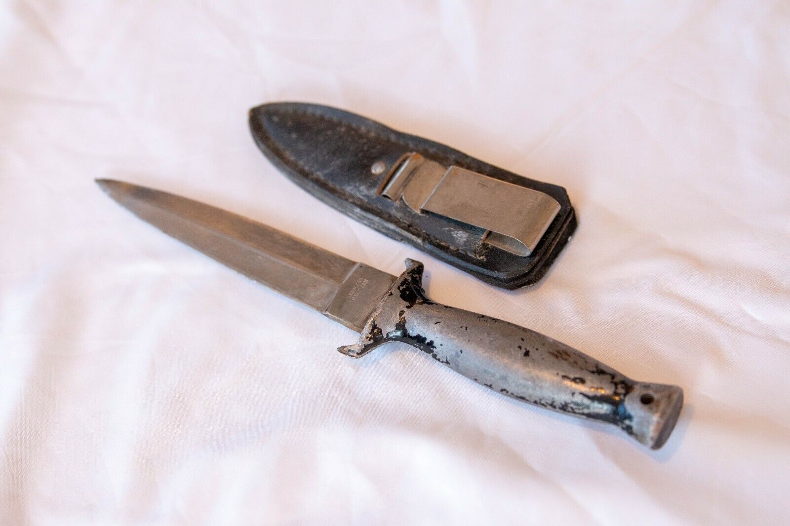 Vintage Stainless Steel Double Edged Dagger- Made in Pakistan- 1960s