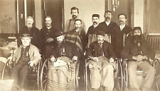 RARE  WOUNDED CIVIL WAR UNION SOLDIERS at MICHIGAN SOLDIER'S HOME 1885 PHOTO picture