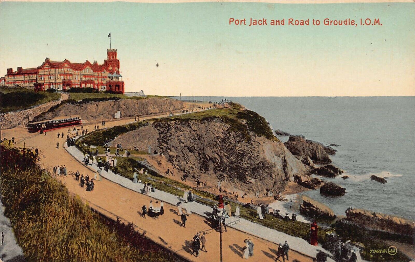 Port Jack & Road To Groudle, Isle of Man, Great Britain, Early Postcard, Unused 