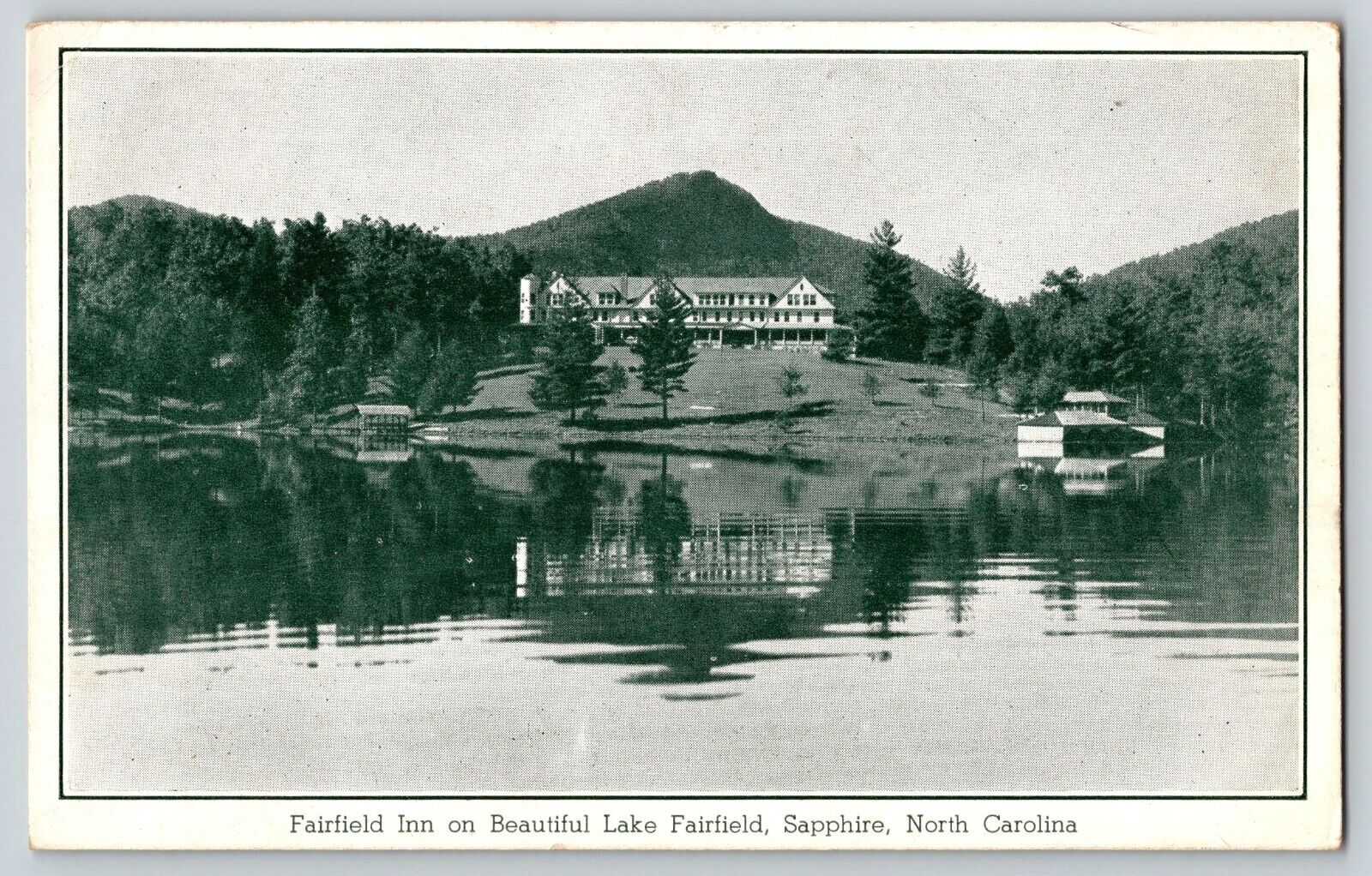 Postcard Fairfield Inn - Lake Fairfield Sapphire North Carolina 1939