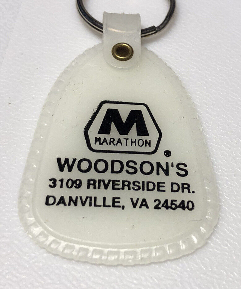 Danville Virginia Woodson’s Marathon Gas Oil Auto Car Service Station Keychain