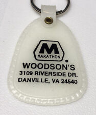 Danville Virginia Woodson’s Marathon Gas Oil Auto Car Service Station Keychain picture