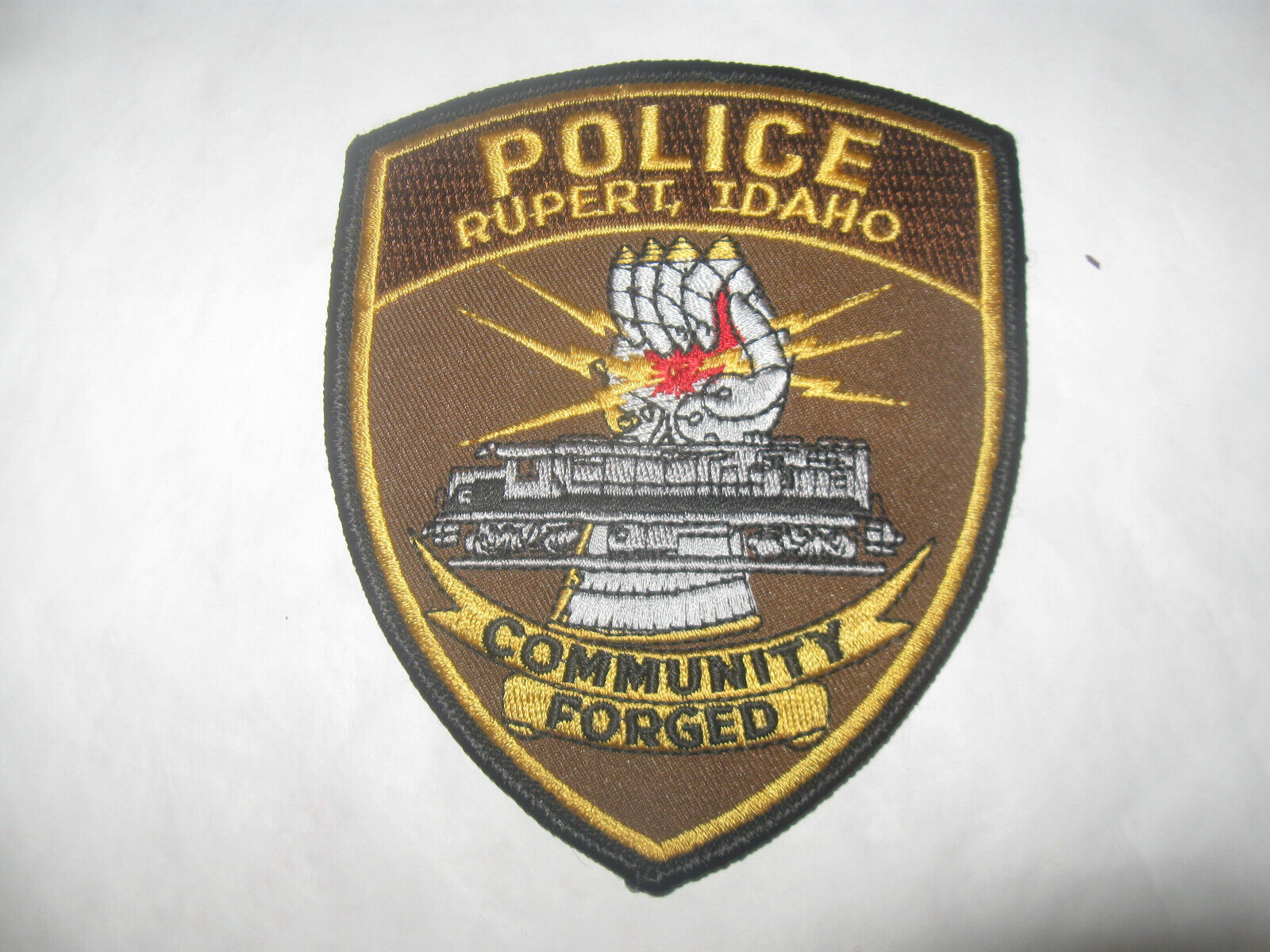 RUPERT IDAHO POLICE PATCH ( WITH TRAIN)