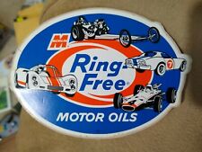 Vintage NOS Macmillan Ring Free Motor Oils Racing Theme Decal Sticker 1969 picture