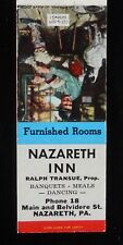 1950s Nazareth Inn Meals Dancing Ralph Transue Phone 18 Belvidere St Nazareth PA picture