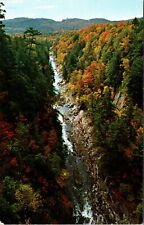 Elevated View of Quechee Gorge and Ottauquechee River Vermont Vintage Postcard picture