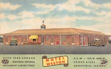 Linen Postcard Motel Weston in Greenfield, Indiana~130666 picture