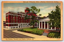 Postcard MD, UNI OF MARYLAND, SCHOOL OF MEDICINE, Linen c1944 Posted   MD1 picture