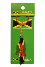 JAMAICA Flag Country Shape METAL KEYCHAIN .. New picture