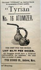 Andover Massachusetts Vintage Print Ad Tyrian No. 16 Perfume Atomizer 1896 picture
